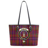 McIntyre Modern Tartan Crest Leather Tote Bag